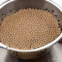 the lentils are drained.
