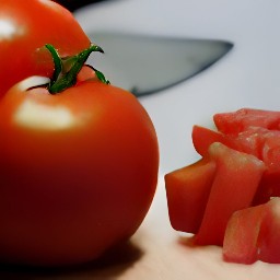 chopped bell peppers, scallion, and tomatoes.