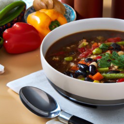 

This nut-free canned veggie soup is packed with wholesome ingredients like diced tomatoes, corn, minestrone soup and various vegetables and beans & grains.