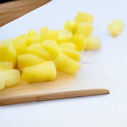 chopped pineapple.