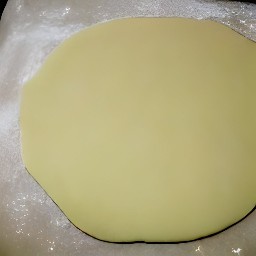 the dough rolled out to a 1/4 inch thickness.