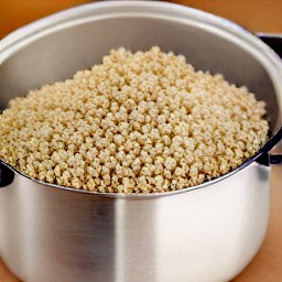 cooked quinoa.