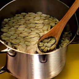 cooked pumpkin seeds.