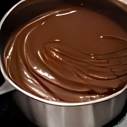 a chocolate frosting.