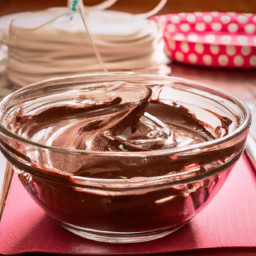 

This delicious American chocolate frosting is gluten-free, eggs-free, nuts-free, soy-free and made with butter, semisweet chocolate and granulated sugar.