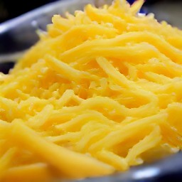 grated cheddar cheese.