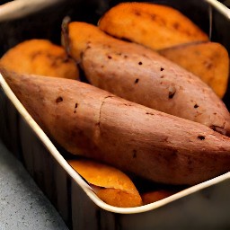 roasted sweet potatoes.