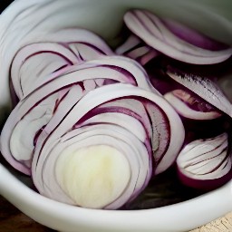 the onions are rinsed with cold water.