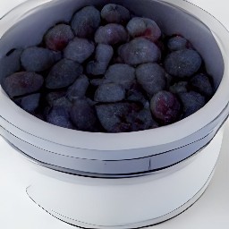 chopped plums.