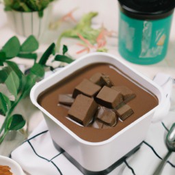 

Tofu pudding is a vegan, gluten-free and lactose-free dessert or snack with European and Greek influences. It's made of tofu, granulated sugar and cocoa powder for an indulgent treat!