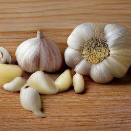 a peeled garlic clove.