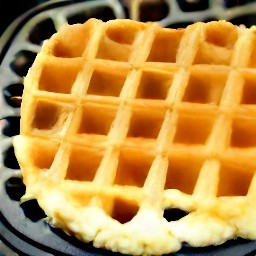 a cooked waffle.