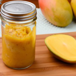 
Mango chutney is a vegan, gluten-free, eggs-free, nuts-free, soy-free and lactose free condiment made with mangos, granulated sugar & vinegar plus raisins for added sweetness.