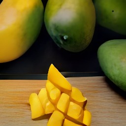 small pieces of mango.