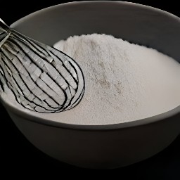 a bowl containing a flour mixture.