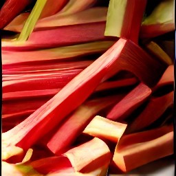 cut rhubarb into 1/2-inch pieces.