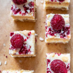 

These soy-free raspberry and white chocolate fudge brownies are a delicious dessert, perfect for snacking or as an indulgent cake.