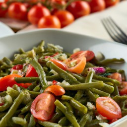 
Fresh and light, this vegan, gluten-free, eggs-free, soy-free and lactose free green bean salad is perfect for summer lunch. It's made of crunchy green beans and sweet cherry tomatoes.