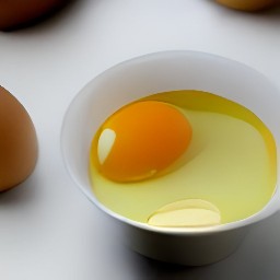 a bowl of beaten eggs.