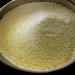 a dry mixture of oatmeal, cornmeal, baking soda and granulated sugar.