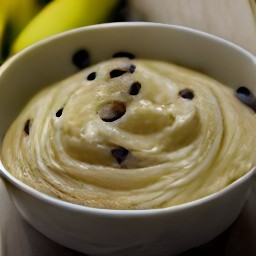 a bowl of banana batter.