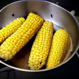 cooked corn.