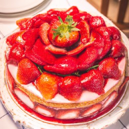 

This delicious strawberry cream tart is a perfect eggs-free and soy-free treat! Made with pecans, all purpose flour, butter, cream cheese, whipping cream and strawberries it's sure to satisfy any sweet tooth.