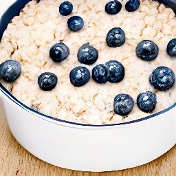 oatmeal with blueberries.
