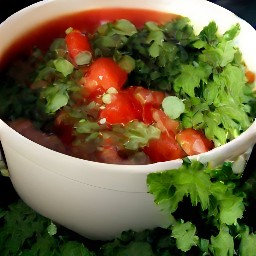 a bowl of chilled hot sauce.