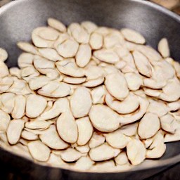 pumpkin seeds that are fully toasted.