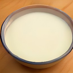 a soy milk mixture.
