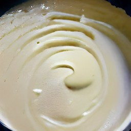 a batter made from combining the eggs mixture and the flour mixture.