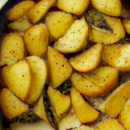 roasted potatoes with sage and lemon.