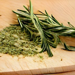 crushed rosemary.