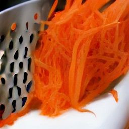 coarsely shredded carrots.
