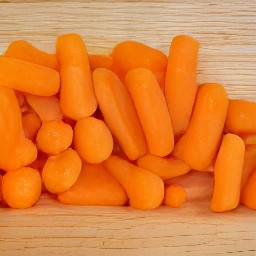 peeled baby carrots.