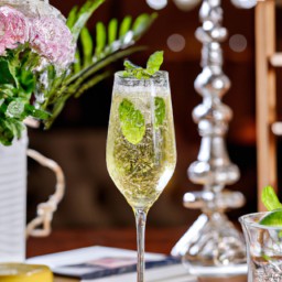 

Champagne Mojito is a refreshing, vegan and gluten-free drink made with champagne, limes and other allergen-free ingredients.