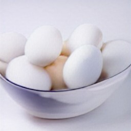 peeled boiled eggs.