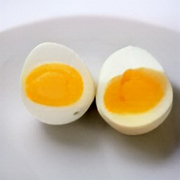 the eggs are cut in half.