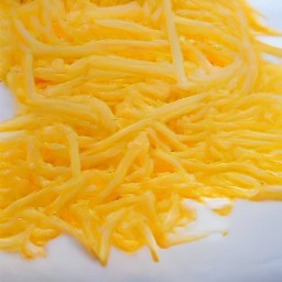 grated cheddar cheese.