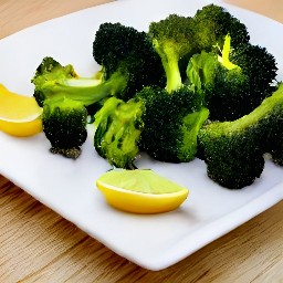 a plate with lemon wedges.
