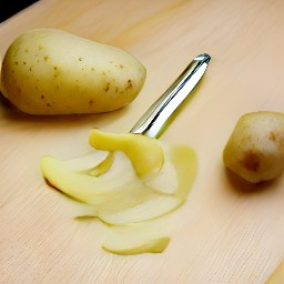 peeled potatoes.
