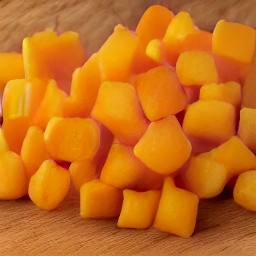 butternut squash cubes that are 1 inch in size.