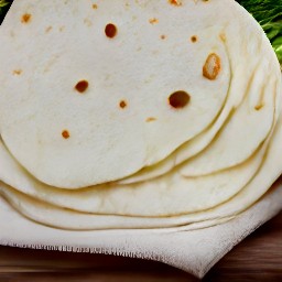 a softened flour tortilla wrap.