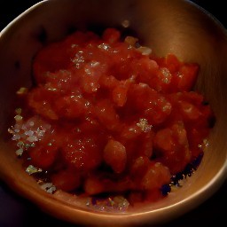 a bowl of tomato mixture.