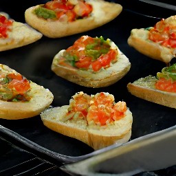the baking sheet is taken out of the oven.