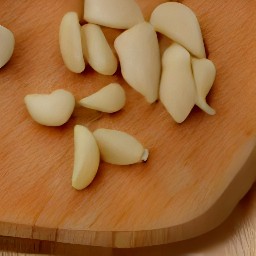 peeled garlic.