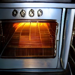 the oven preheated at 375°f.
