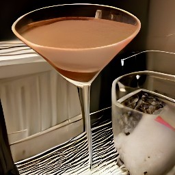 the chocolate mixture in the martini glasses and refrigerated for 40 minutes.