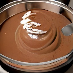the food processor will output a chocolate mixture.